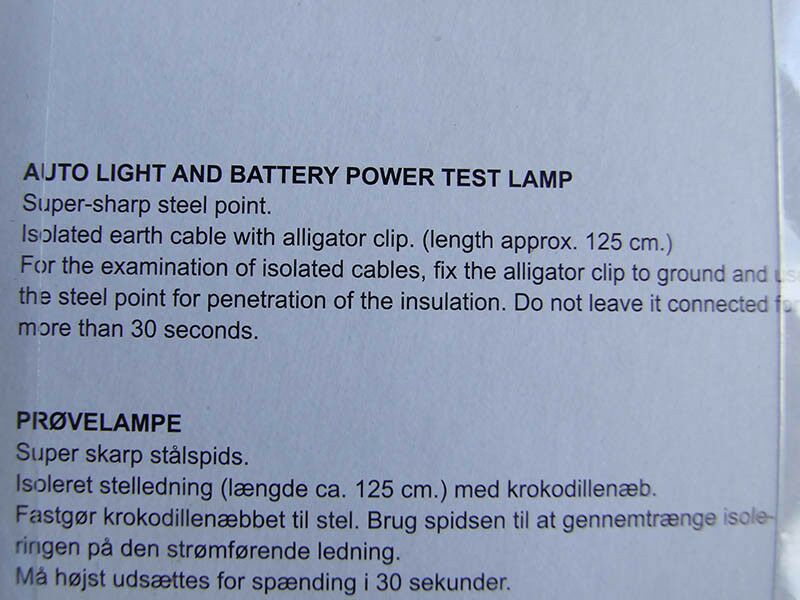 Probna lampa 6-12v sa stipaljkom